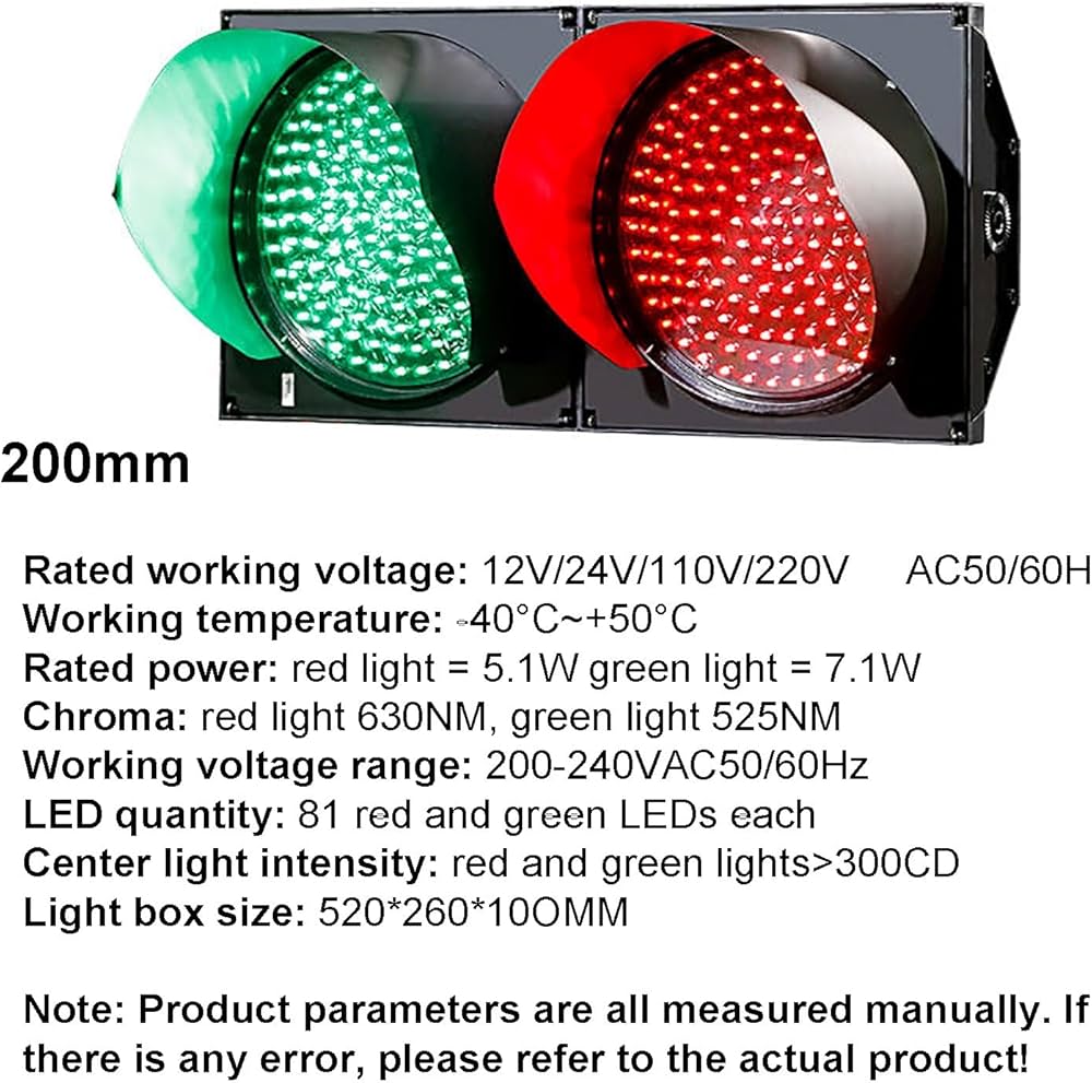 Amazon.co.jp: 信号機、赤/緑停止灯、交通信号機、PCハウジング防水