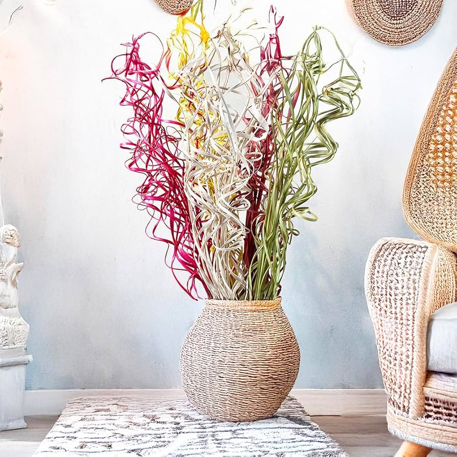 Amazon.co.jp: 「くるくる椰子A」 枝物 フラワーベース フェイク 枝