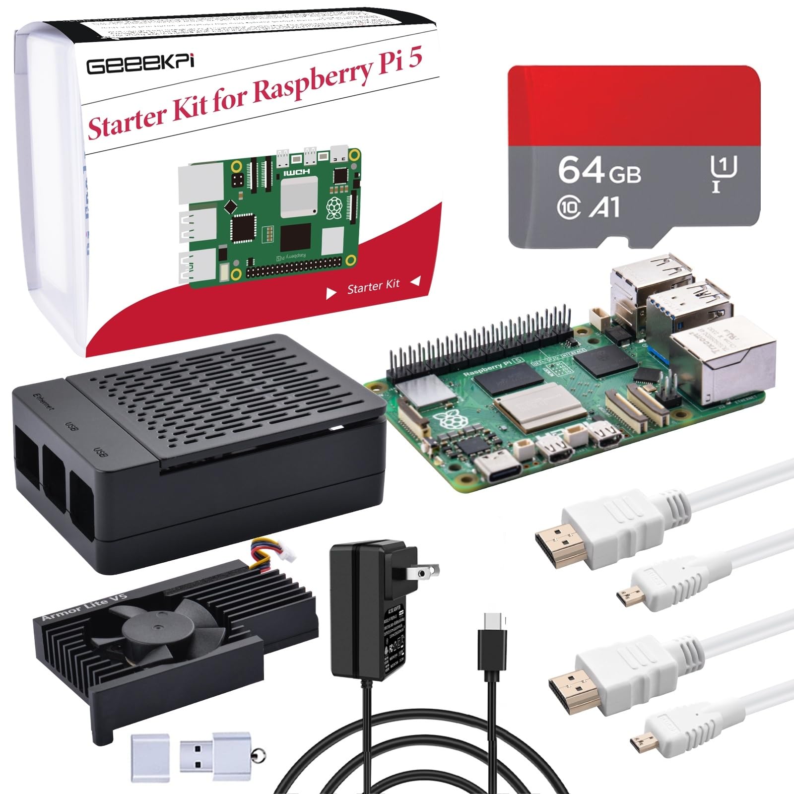Amazon.co.jp: GeeekPi スターターキット (Raspberry Pi 5 8GB 用