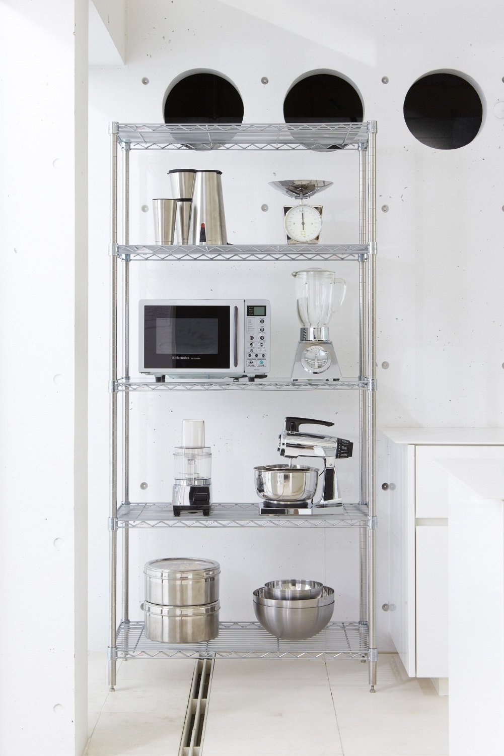 Amazon｜ホームエレクター ワイヤーシェルフ クローム D600mm