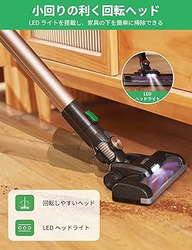Amazon | 掃除機 コードレス 28000Pa Vactidy V8 コードレス掃除機