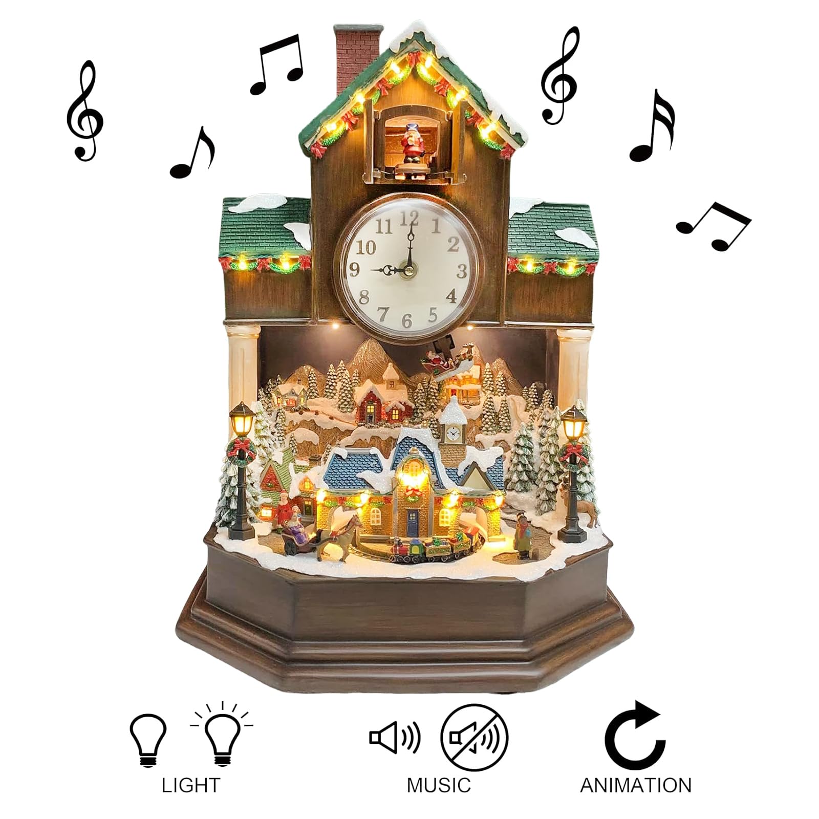 Amazon.co.jp: MOMENTS IN TIME 17インチ クリスマス鳩時計