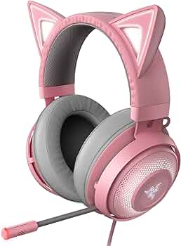 Amazon.co.jp: Razer Kraken Kitty Quartz Pink ゲーミングヘッド