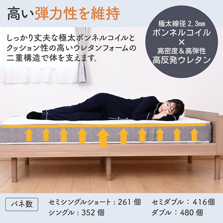 Amazon｜山善(YAMAZEN) マットレス ダブル 厚さ20cm 布団乾燥機を