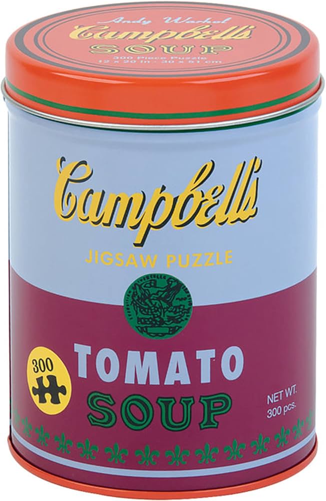 Amazon.com: Galison Andy Warhol Soup Can Puzzle, Red Violet