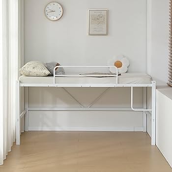 Amazon｜ロフトベッド セミダブル パイプベッド 【高さ90cm・耐荷重