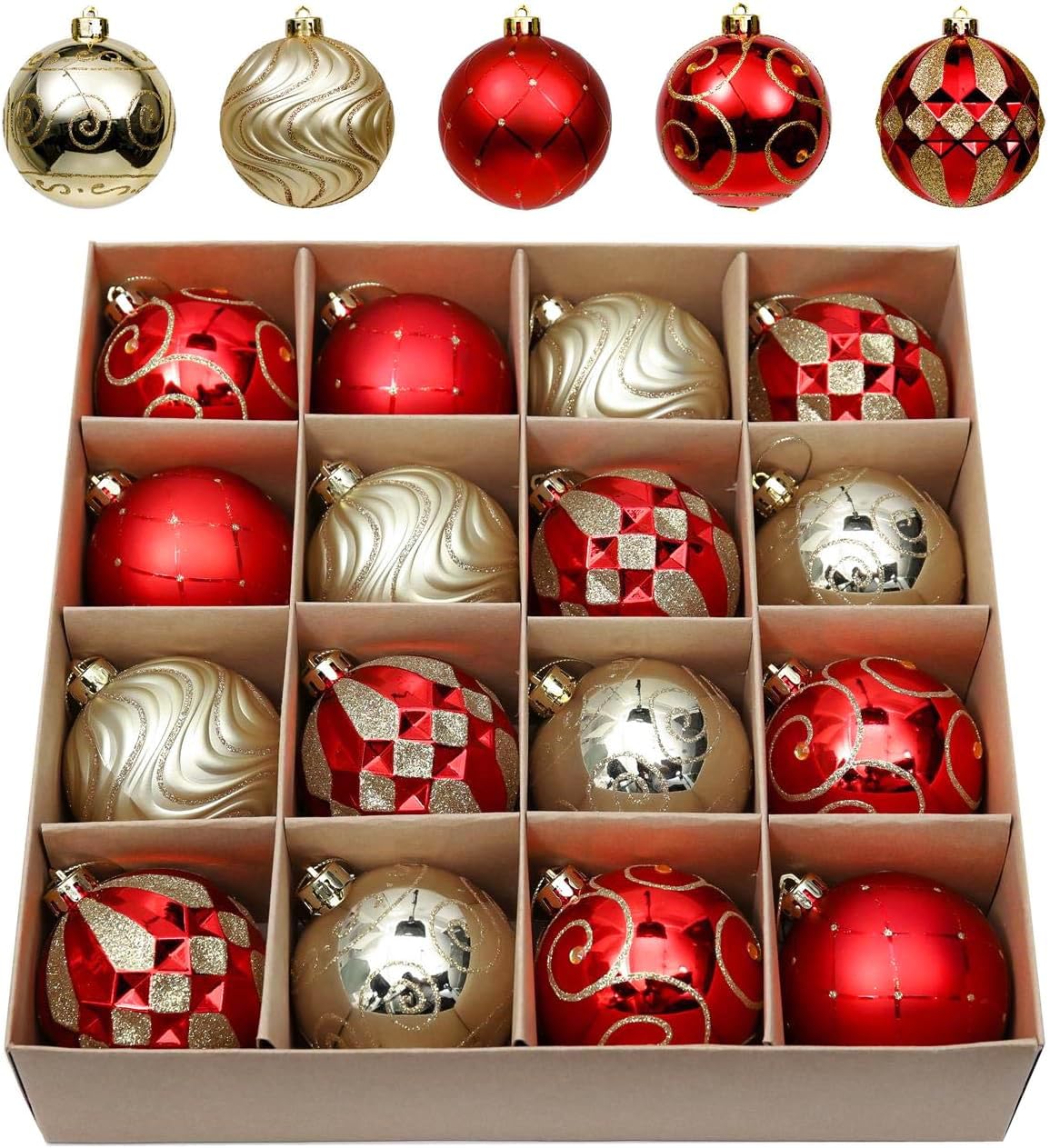 Amazon | Valery Madelyn クリスマス オーナメント 北欧風 大きめ 豪華