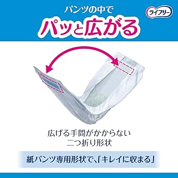 Amazon.co.jp: ライフリー パンツ用尿とりパッド ズレずに安心紙パンツ
