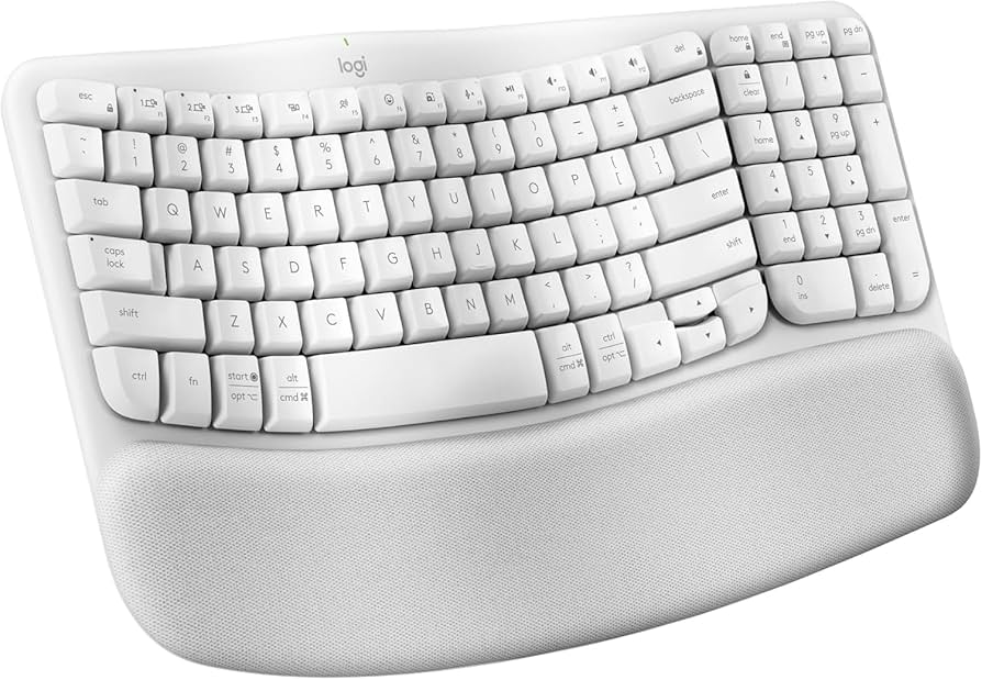 Amazon.com: Logitech Wave Keys Wireless Ergonomic Keyboard with