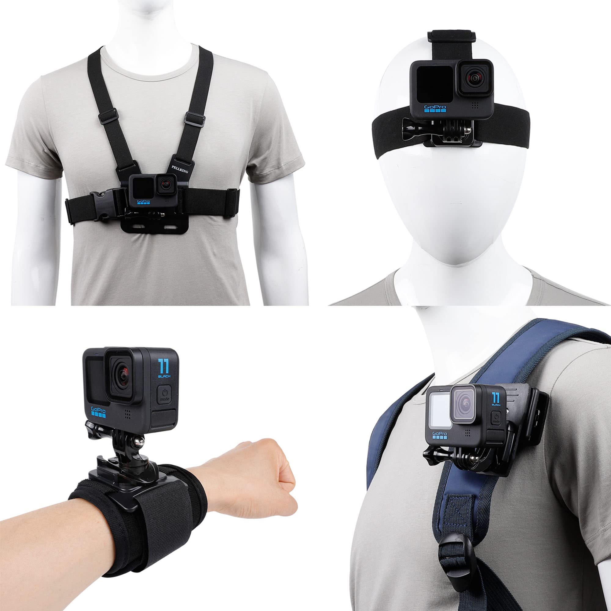 Amazon.com: Accessories Set for GoPro Hero 13/12/11/10/9/8/7/6/5/4