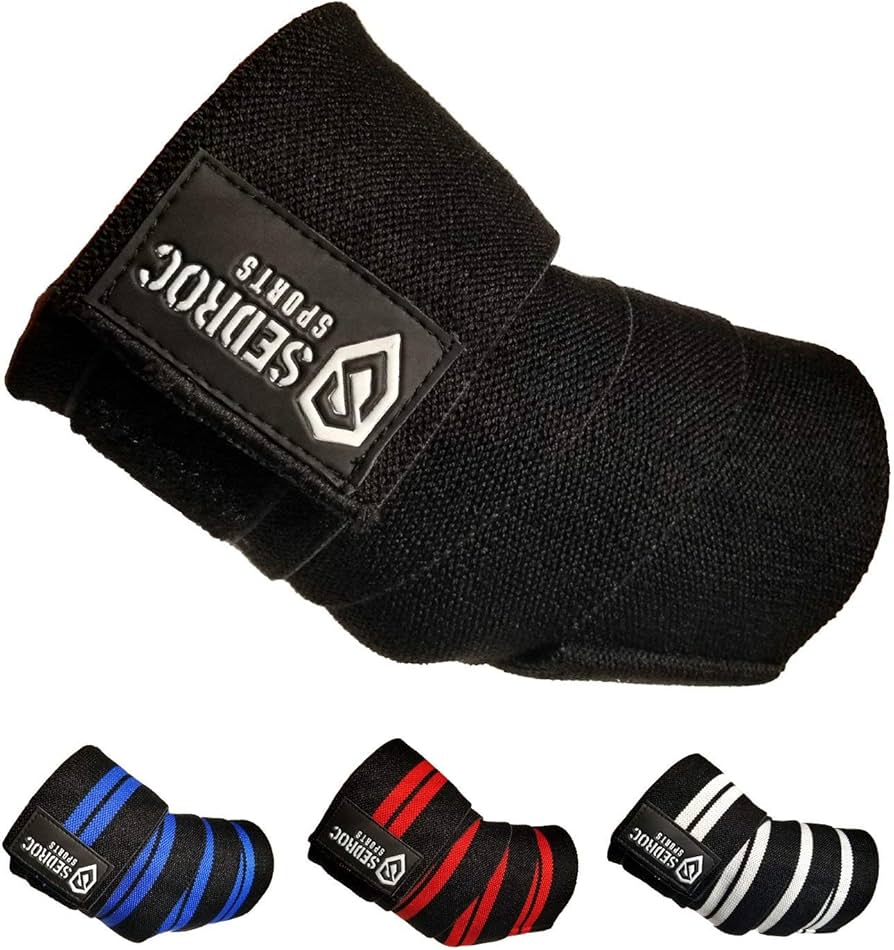 Amazon.com: Sedroc Sports Weight Lifting Elbow Wraps Powerlifting