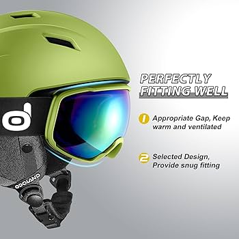 Amazon | Odoland スキーヘルメットセット ゴーグル付き スノーボード