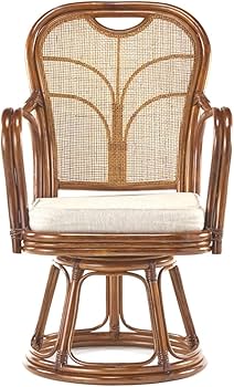 Amazon.co.jp: 大竹産業 ラタンチェア 籐の椅子 木製 ブラウン