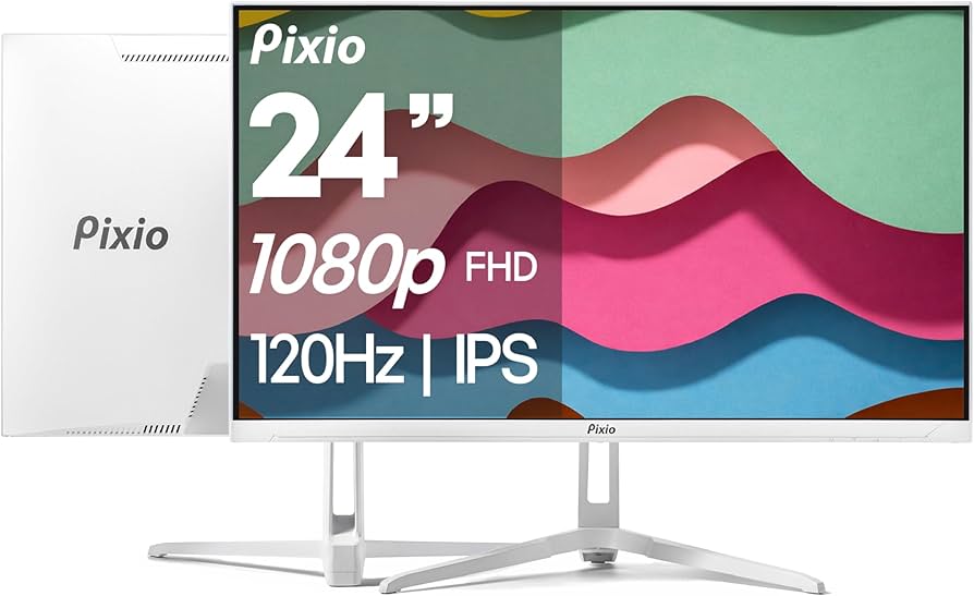Amazon.com: Pixio PX246 Wave White 24 inch 120Hz Refresh Rate FHD