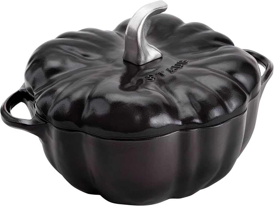 Amazon.com: STAUB Cast Iron 3.5-qt Pumpkin Cocotte with Stainless