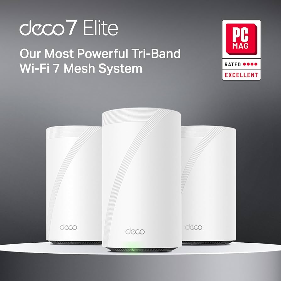 TP-Link Deco BE85 (3-Pack) BE22000 Tri-Band WiFi 7 Mesh System