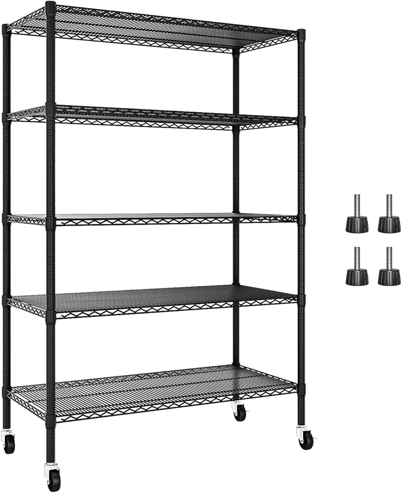 Amazon.co.jp: Fainyearn スチールラック 幅90 5段 メタルラック 収納