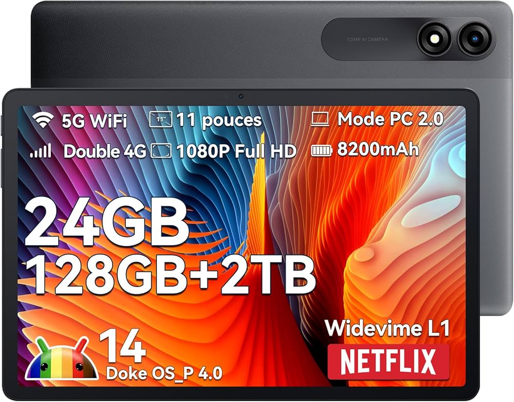 Blackview Tab 90 Tablet 11 Inch, Android Touch Tablet 14, 24GB +