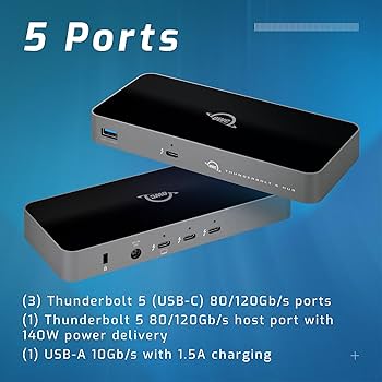 Amazon.com: OWC Thunderbolt 5 Hub – 5-Port Expansion for Mac & PC