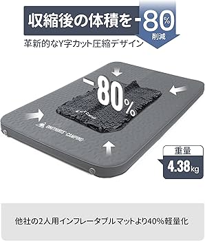 Amazon.co.jp: OneTigris DYNISLAND エアーマット 60秒自動膨張 2人用