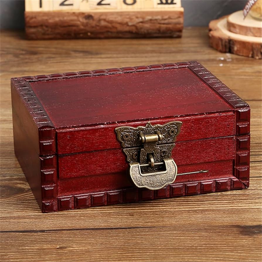 Amazon｜Xabelle 木製 アンティーク調 ケース収納ボックス 14.5×11×6