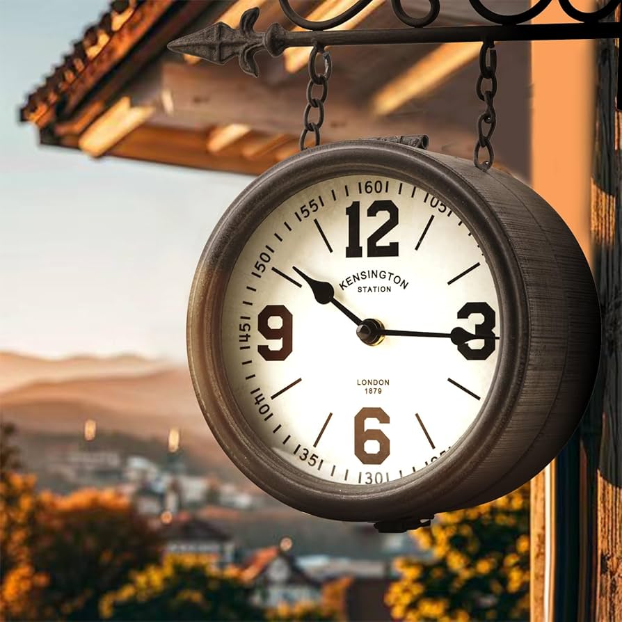 Amazon.co.jp: TOHOOYO ダブルフェイスクロック アイアン ロンドン時計