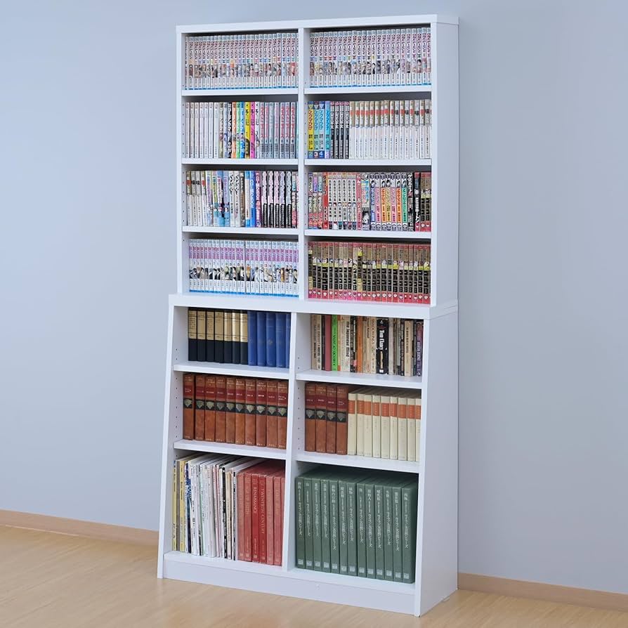 Amazon｜山善(YAMAZEN) 棚 ラック 本棚 大容量 7段 棚板可動 安定感の