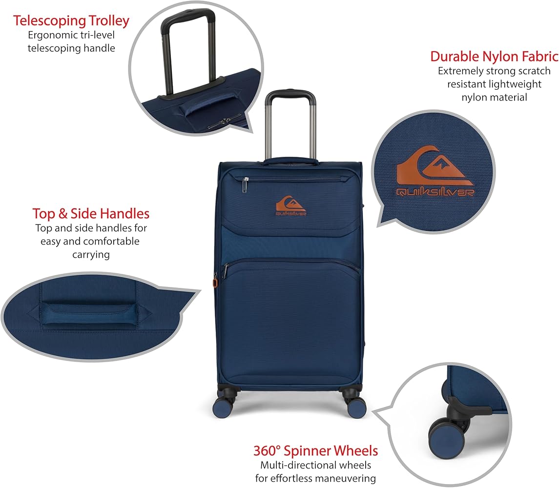 Amazon.com | Quiksilver Buxton Suitcases Softside Expandable