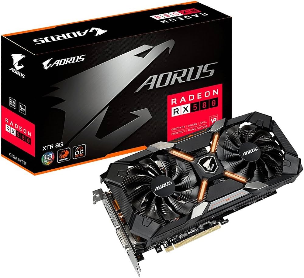 Amazon | GIGABYTE ビデオカードRadeon RX580搭載 GV-RX580XTRAORUS