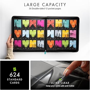 Amazon.com: Vault X 12 XL Pocket Trading Card Zip Binder, 624