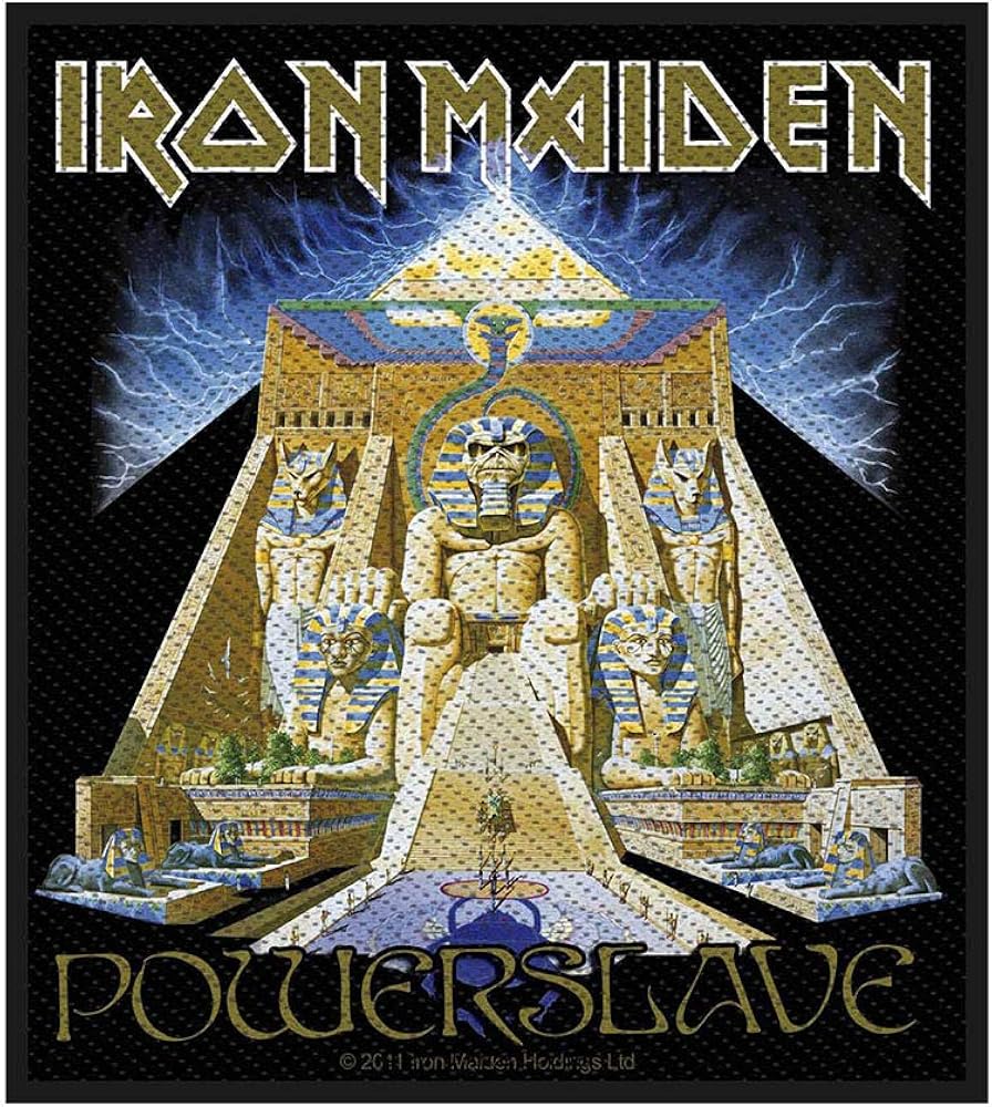 Amazon.com: Iron Maiden Powerslave Patch Pyramid Heavy Metal Album