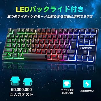 Amazon.co.jp: CHONCHOW ワイヤレス ゲーミングキーボードマウスセット