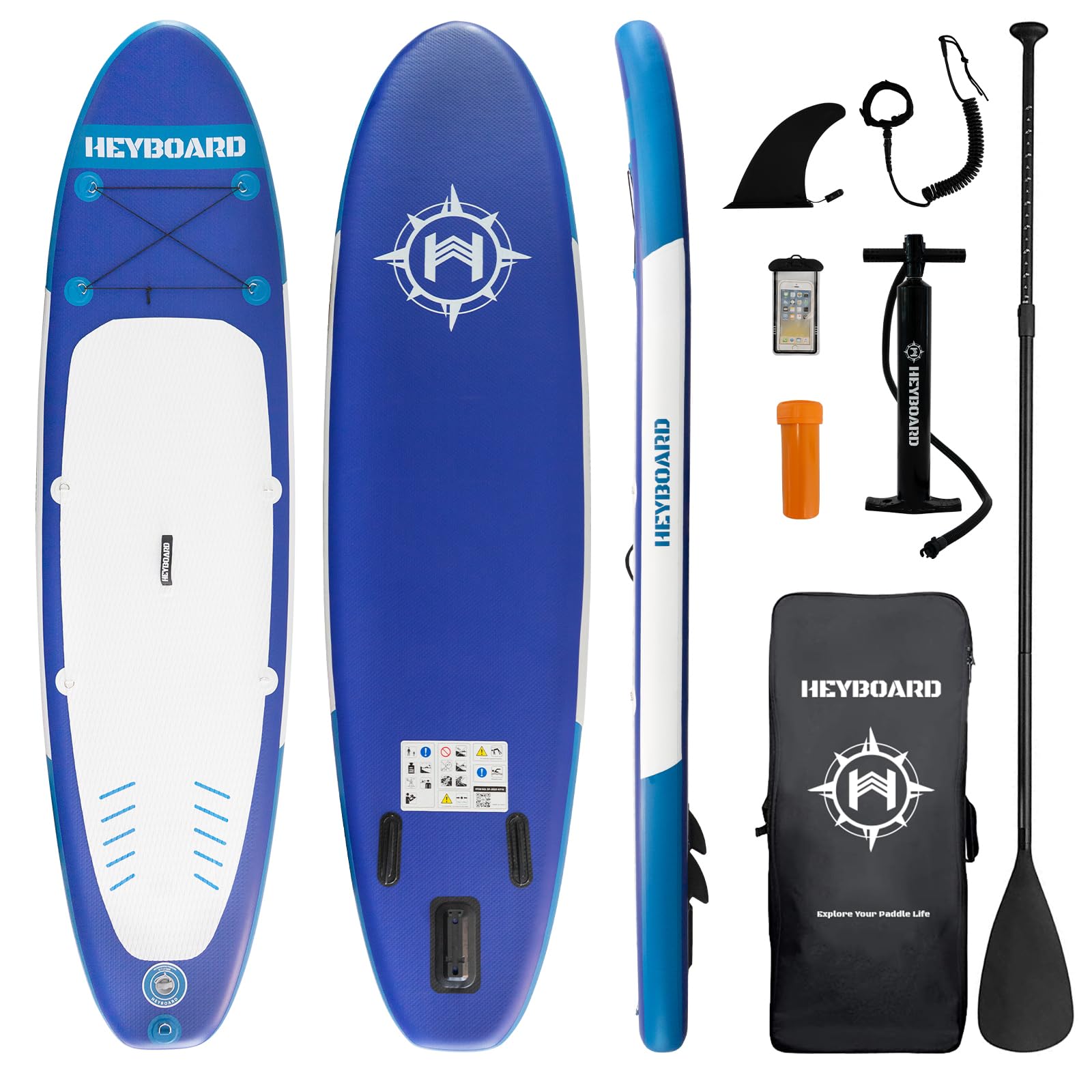 Amazon | HEYBOARD 空気注入式 スタンドアップパドルボード 10フィート