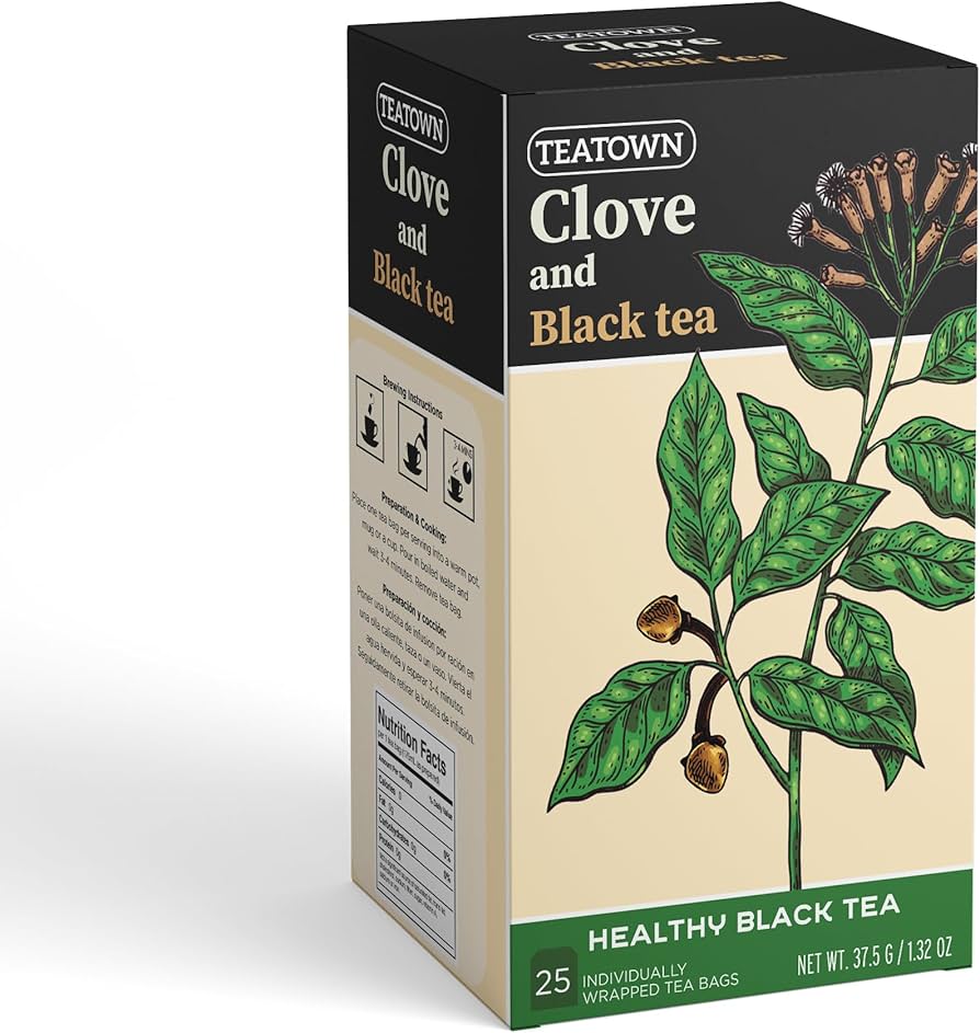 Amazon.com : Premium Single Origin Clove Black Ceylon Tea Bags 25