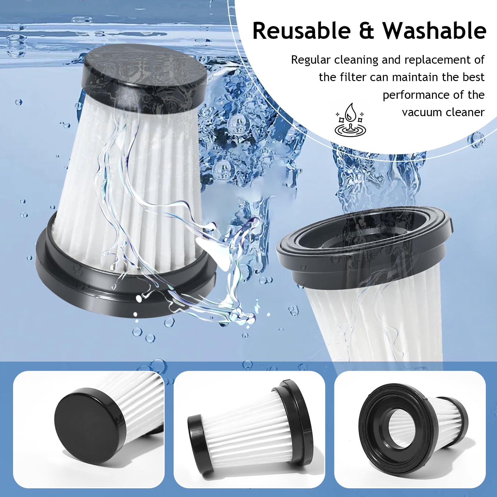 Amazon.co.jp: HEPAフィルター4個 交換用部品 Moosoo K12 K12 Pro K13