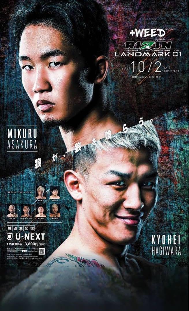 Amazon.co.jp: 朝倉未来vs萩原京平 RIZIN LANDMARK ポスター : おもちゃ