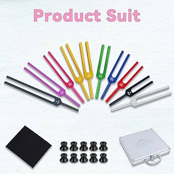 Amazon.com: EASTROCK 10 Color Tuning Fork Set Chakra Tuning Fork