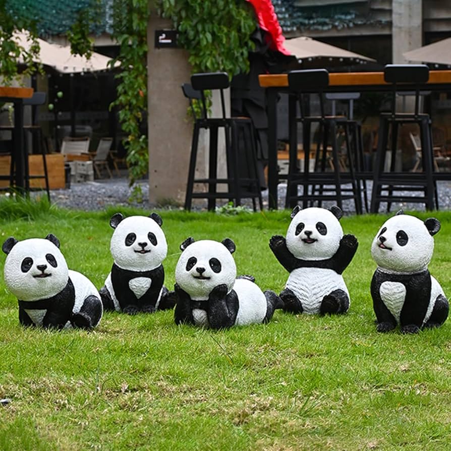 Amazon.co.jp: JAnjiaLxY パンダの置物 ガーデニング雑貨 ガーデニング