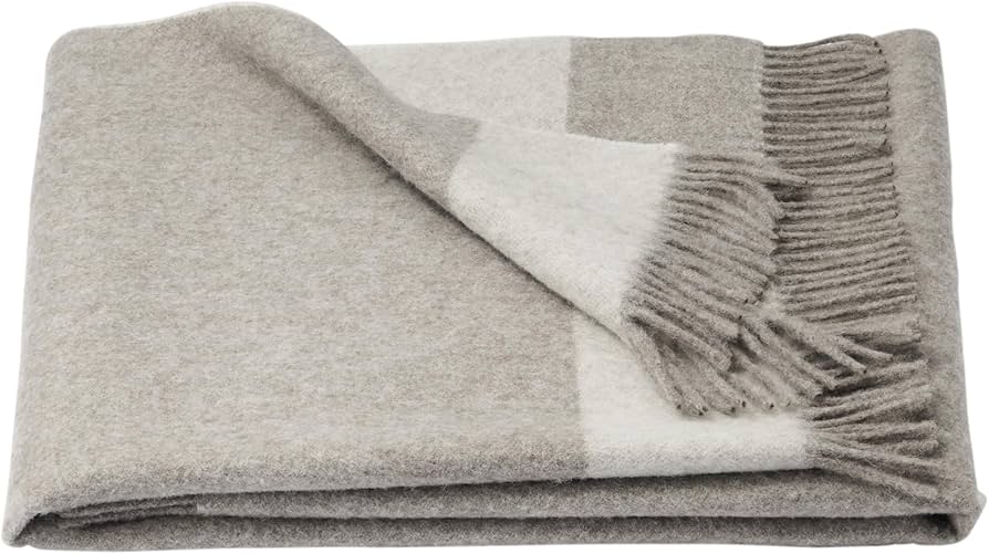 Amazon｜無印良品 ウールリバーシブルブランケット ベージュ 80×130cm