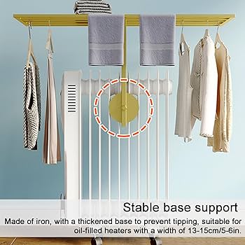 Amazon.co.jp : オイルヒーター用物干しラック 鉄製オイル ヒーター