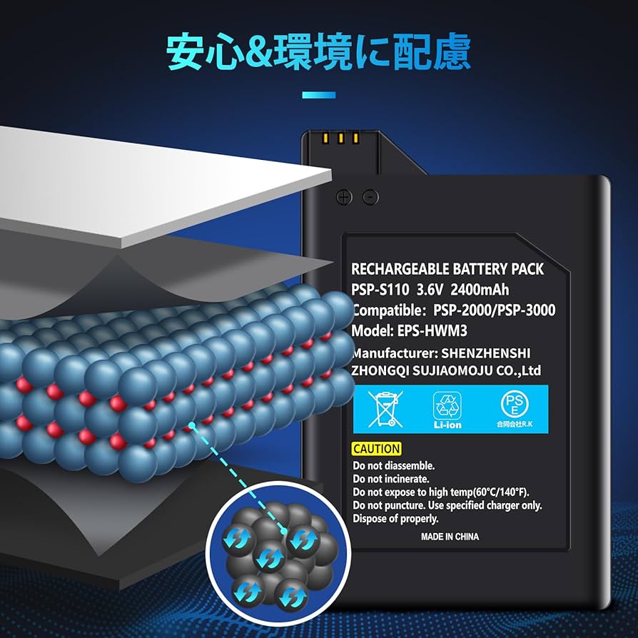 Amazon.co.jp: ElephantStory PSP2000/3000 用バッテリー PSP-S110