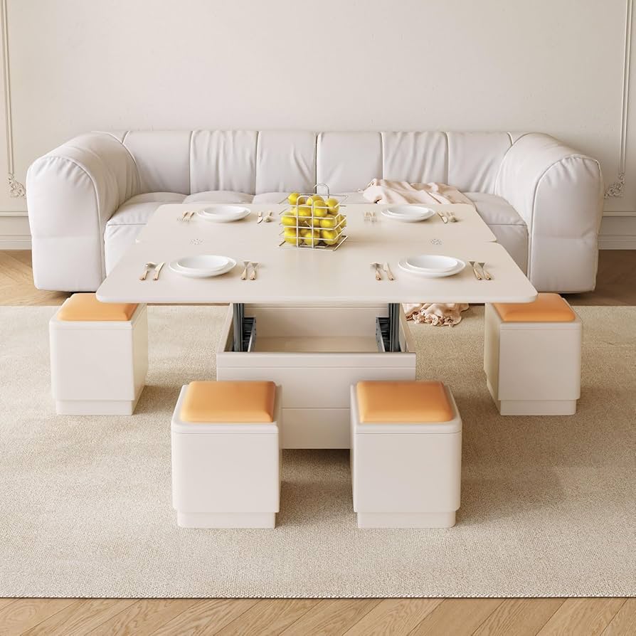 Amazon.co.jp: GraceNook 昇降式テーブル ローテーブル リフトアップ