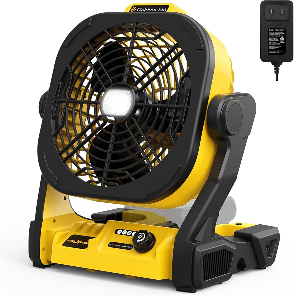 Amazon.com: TREXEEN Battery Operated Fan for Dewalt 20V Max