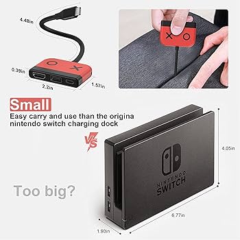 GKEAPZA Nintendo Switch OLED için Switch Dock, 3'ü 1 Arada