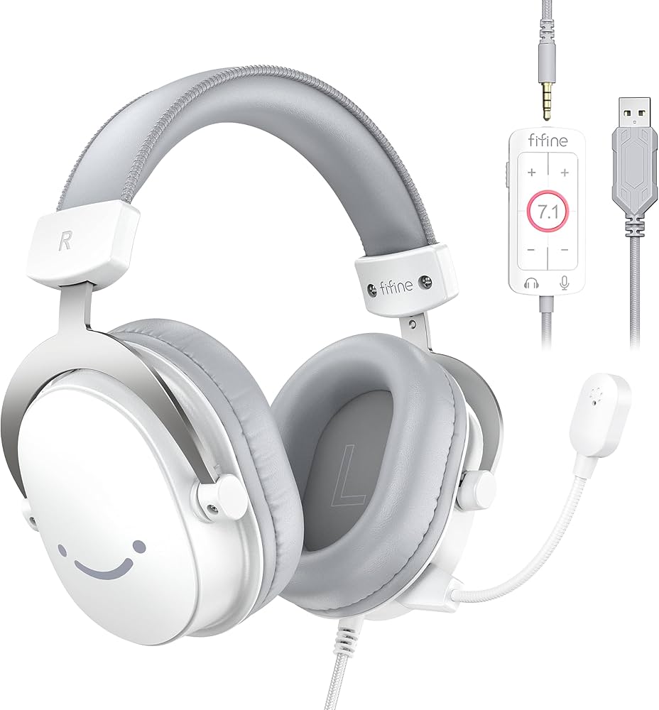 Amazon.co.jp: FIFINE ゲーミングヘッドセット 7.1サラウンドサウンド