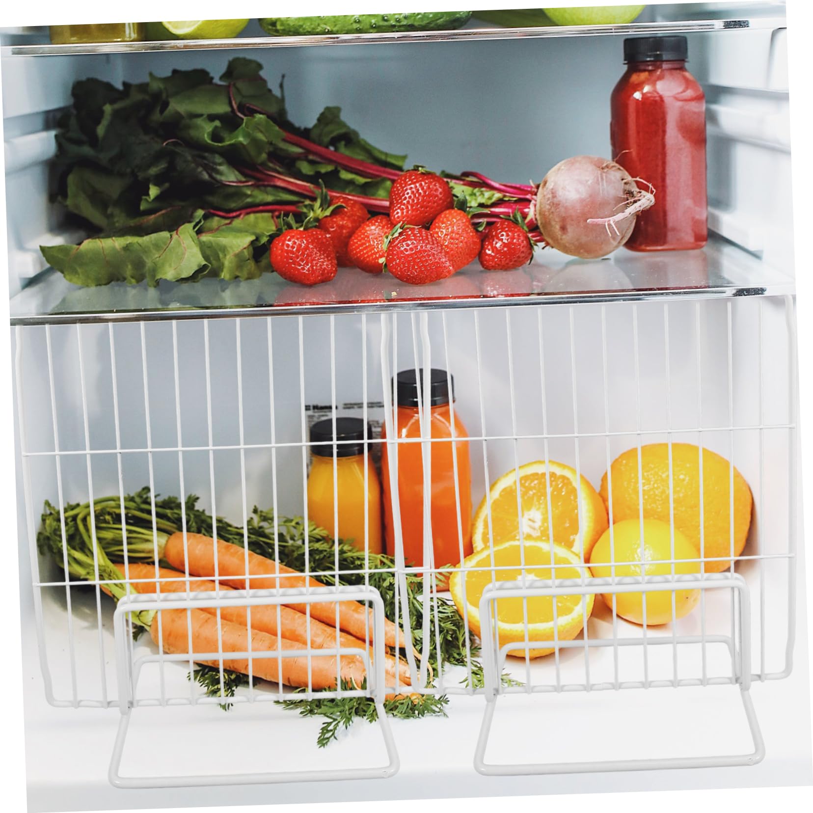 Amazon.co.jp: ETHZZLE 冷凍庫用メタル隔板 可 高 で冷蔵庫内の食材を