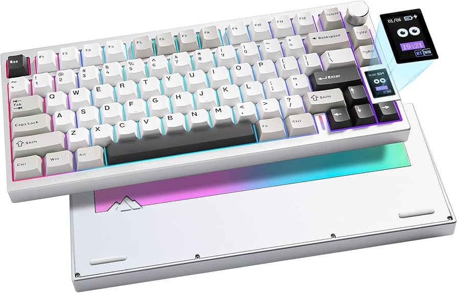 Amazon.com: YUNZII AL80 Wireless Mechanical Keyboard,Full Aluminum
