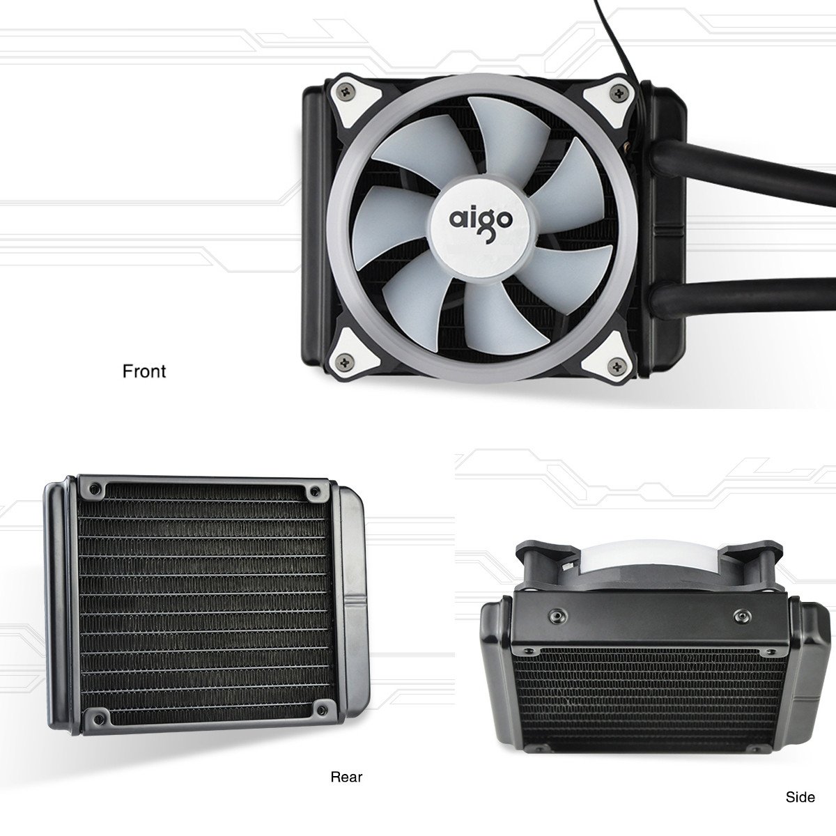 Amazon | 液体CPUクーラー Aigo オールインワン水冷システム 高性能