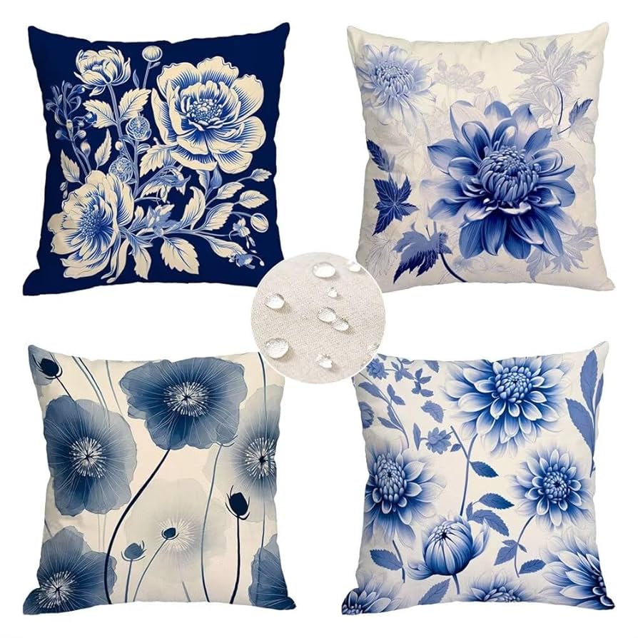 イラン製 水色 クッションカバー 約47cmセット 【公式通販】