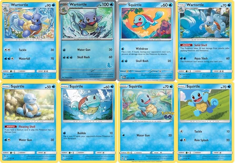 Amazon.com: Wartortle & Squirtle - Pokemon 8 Card Lot - 24/181